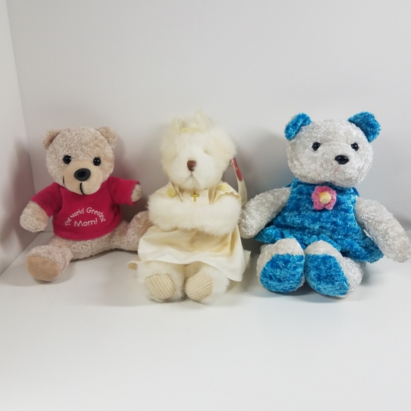 Lot of 3 Bears, Flomo Bear, Russ Bear, Praying Bear, Mom Bear - Picture 1 of 16